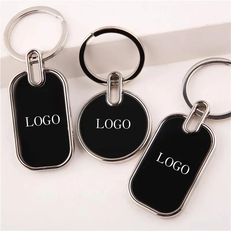 Publicidade Promocional Gift Metal Gravura A Laser Keychain Logo Liga De Zinco Keychain Em Branco Keychain