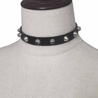 Collier ras du cou punk en cuir noir avec rivets, style simple et original, pour femme, accessoires de fête