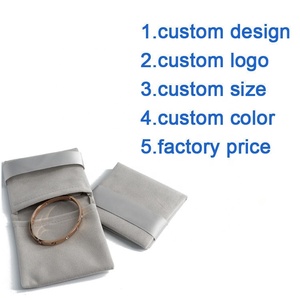 Nouveauté 2026 : Pochette à bijoux personnalisée avec logo, pochette enveloppe en suède pour boucles d'oreilles avec insert rembourré - Product Image 2