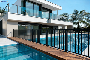 Postes de Aluminio para Piscina, Baratos, para Privacidad en Exteriores, Valla Metálica para Piscina, Decoración Vertical Cuadrada para Jardín, Escuela, Hotel - Product Image 6