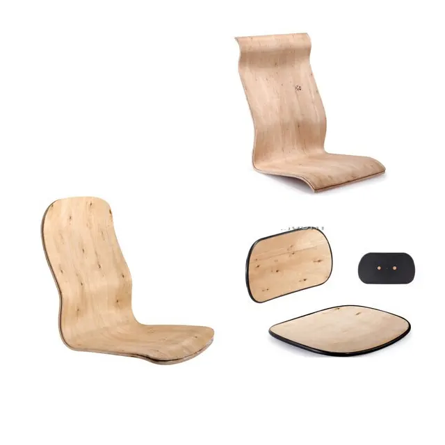 Office Chair Furniture Wooden Shell Bentwood Chair Parts Bent Plywood Chair Parts Wood Parts Modern 3 Pcs / Pack 2 Years