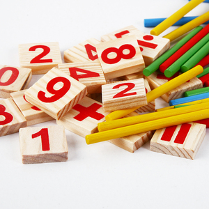 फक्का रंगीन बच्चे उपहार बच्चों को सीखने के उपकरण लकड़ी की गणितीय खुफिया अंकगणित स्टिक - Product Image 5