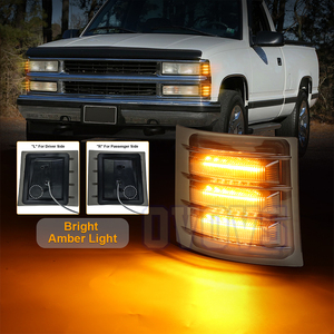 OVOVS Kit d'assemblage de feux d'angle avant clignotants pour <span class=keywords><strong>Chevrolet</strong></span> C10 C/<span class=keywords><strong>K</strong></span> 1994 1998 <span class=keywords><strong>1500</strong></span> Blazer Suburban Tahoe 2500-3500 - Product Image 2