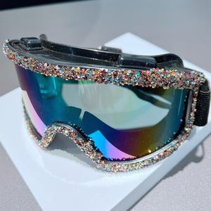 Lunettes de soleil œil-de-chat unisexe faites à la main avec rivets en caoutchouc, monture PC UV400, style punk hip-hop, verres gris pour fête d'<span class=keywords><strong>Halloween</strong></span> 2026 - Product Image 5