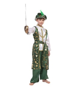 Disfraz de Halloween para Niños, Estilo Príncipe Árabe, de la Serie de Televisión y Películas, con Camiseta/Pantalones/Gorro/Cinturón, Venta al por Mayor de Fábrica - Product Image 1