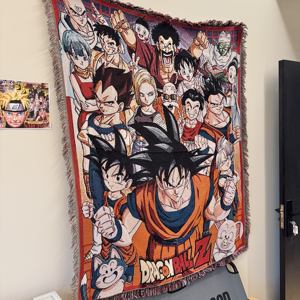 Nouvelle conception, couverture en polyester personnalisée, tapisserie tissée anime, jacquard, pour pique-nique, toutes saisons - Product Image 5