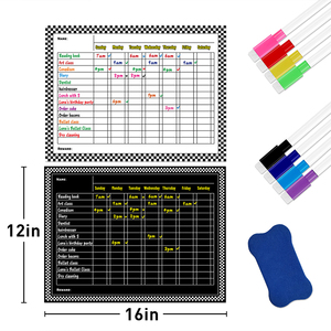 Planificateur hebdomadaire personnalisé en papier imperméable avec aimants et autocollants pour la planification des repas et des objectifs financiers - Utilisation promotionnelle - Product Image 4