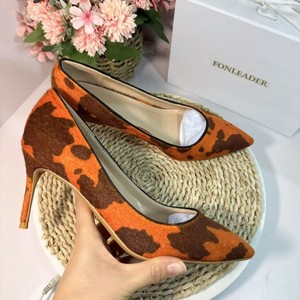 New Women Orange <b>Pointed</b> <b>Toe</b> Sexy <b>Flat</b> 6/8/10/12Cm Customized Designer Shoes Plus Size 34-45 High Heels - Product Image 6