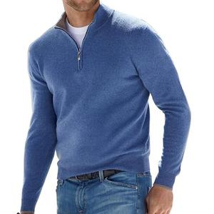 Nuovo maglione Pullover <span class=keywords><strong>con</strong></span> Zip 1/4 Retros maglioncino Premium mezza dolcevita <span class=keywords><strong>felpa</strong></span> <span class=keywords><strong>con</strong></span> <span class=keywords><strong>cappuccio</strong></span> <span class=keywords><strong>Polo</strong></span> sottile in tinta unita - Product Image 2