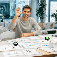 Ensemble de buzzers de jeu sans fil rechargeables avec modes d'éclairage LED multicolores, câbles de charge 1-4 empilables pour quiz interactif de groupe