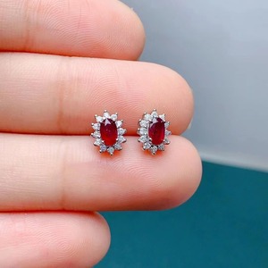 <span class=keywords><strong>Pendientes</strong></span> de Joyería para Mujer con Rubí Natural en Forma de Lágrima, Estilo Helix, Gran Venta - Product Image 3