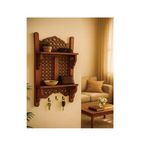 Étagère murale en <span class=keywords><strong>bois</strong></span>, étagère suspendue, étagères flottantes pour plantes pour le salon - Product Image 2