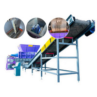 Déchiqueteuse de déchets volumineux à moteur hydraulique pour fûts en plastique, déchiqueteuse robuste à double arbre pour tuyaux en plastique dur et pare-chocs de voiture