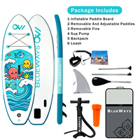 Planche à pagaie gonflable pour enfants de 2,9 m (9,6 pi) de large, 12,7 cm (5 po) d'épaisseur, durable, pour juniors, vente en gros, usine OEM, certifiée CE et BSCI, 290x79x13 cm