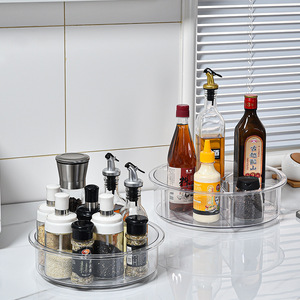 Spice Storage Organizer Round Plastic Container With Lid For Kitchen Use - Product Image 2