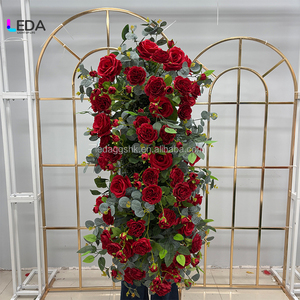 แผงดอกไม้โค้งสีแดง LEDA สำหรับตกแต่งงานแต่งงาน งานรับปริญญา ฮาโลวีน และอีสเตอร์  ช่อดอกไม้ประดิษฐ์ยอดนิยม - Product Image 3