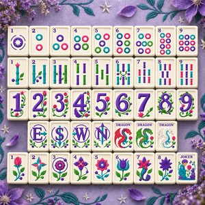 Fichas de Mahjong Americanas Favoritas de los Clientes, 160 Piezas con Diseño Impreso, Fichas de Mahjong Acrílicas de 4 Capas para Sala de Juegos - Product Image 1