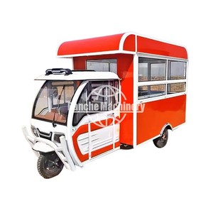 Remolque de Comida Móvil, Carritos de Comida, Quiosco de Café con Carrito de Comida de 3 Ruedas, Mini Camión de Comida en Forma de Arco - Product Image 4