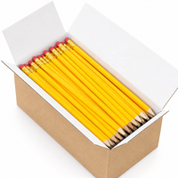 Gomme à effacer jaune HB 2B pour crayon, norme EN71, fabrication OEM # 2 crayons avec gomme, crayons pour étudiants FSC, logo personnalisé en vrac