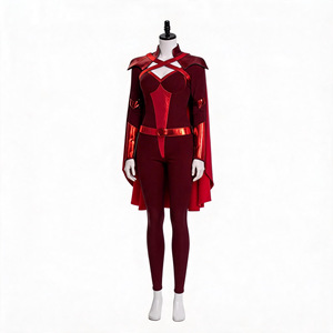 Costume de cosplay Crimson Countess, combinaison avec cape et cache-œil pour Halloween, jeu de rôle anime - Product Image 1