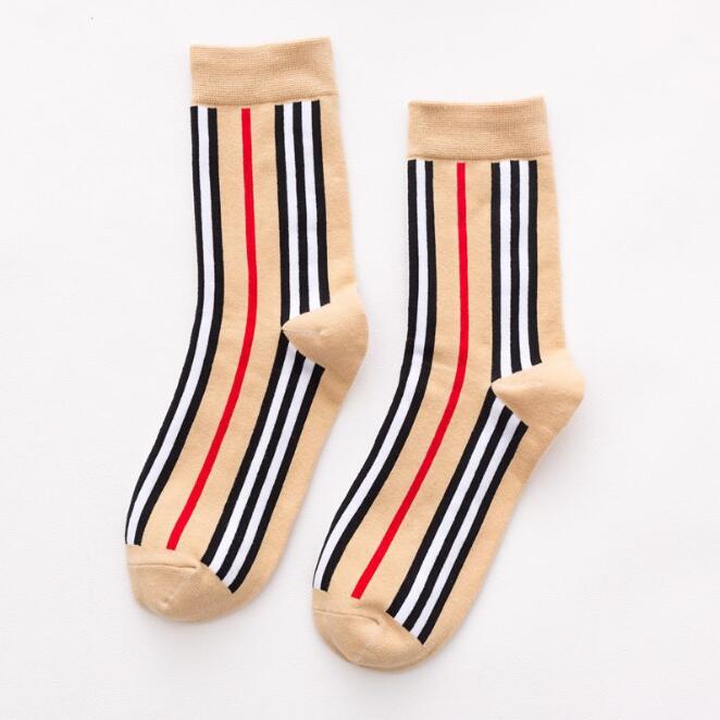 Women's Socks Japanese Korean Trend Vertical Striped Socks female Cotton Running All-match Sports Socks