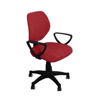 Housse de chaise de bureau en tissu extensible tricotée, extensible, universelle, avec fente de patron, Style moderne et minimaliste, pour ordinateur