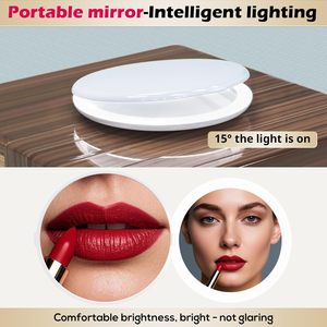 Professional Portable LED Travel Makeup <strong>Mirror</strong> with 2X Magnification - Foldable <strong>Lighted</strong> Cosmetic <strong>Mirror</strong> for Purse and Handbag - Product Image 3