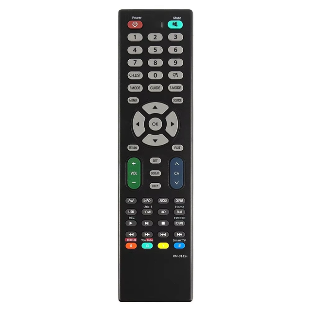 RM-014S+ Universal Remote for Philips Hitachi Sony Sharp Samsung LG Toshiba JVC INSIGNIA Vizio Skyworth Hisense 4K ABS Home Use