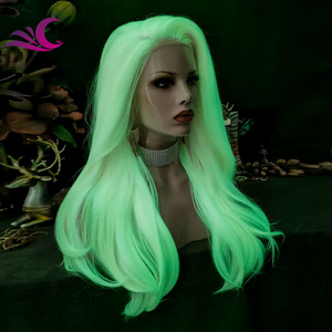 Long Curly Glow in the Night <strong>Pink</strong> <strong>Wig</strong> Overnight Delivery Heat Resistant Lace Front <strong>Wig</strong> Front Lace Synthetic <strong>Wig</strong> - Product Image 2