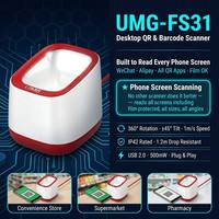 Escáner de Códigos de Barras 1D/2D Omnidireccional de Escritorio FS31 con Decodificación Rápida ±45 °   Lector de Códigos QR USB para Pantalla, para Pagos Electrónicos en Tiendas de Conveniencia, Punto de Venta