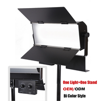 Simock Bi Color 60W Lampu dengan Stand, Panel Lampu LED Studio TV yang Dapat Diredupkan, Lampu Studio Video untuk Youtube Tiktok Fotografi