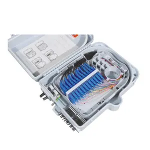 IP55 fiber erişim terminali kutusu 24P OM3 SC/UPC Simplex adaptörleri kadar 48 füzyon ekleri