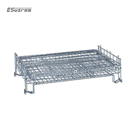 Contenedor Plegable Apilable Galvanizado para Almacenamiento Logístico en Almacén