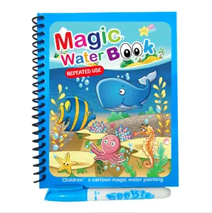 Children Toy Graffiti Pen Reusable Coloring Book Water Picture Book Painting Drawing Board Magic Drawing Book