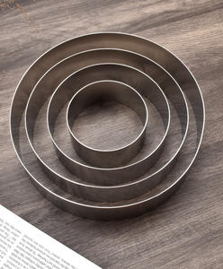 Moule à gâteau rond en acier inoxydable de qualité alimentaire pour tiramisu et mousse, hauteur 6 <span class=keywords><strong>cm</strong></span>, anneau de décoration de gâteau, coupe-gâteau - Product Image 6
