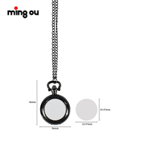 Artisanat métallique en gros, montre rétro personnalisée, collier, bijoux, pendentif, sublimation vierge, montre de poche DIY