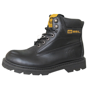 SLS-B14F6 en cuir pleine fleur 6 "Machine à coudre doublure Construction industrielle en acier orteil chaussures de sécurité bottes chaussures de travail bottes - Product Image 1