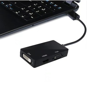 Cáp chuyển đổi <span class=keywords><strong>3</strong></span> trong 1 <span class=keywords><strong>DisplayPort</strong></span> DP sang HDTV VGA DVI cho PC Laptop, độ phân giải 4K, âm thanh video, máy chiếu, vỏ PVC, bán chạy - Product Image 2