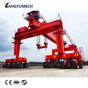 מנוף גשר <span class=keywords><strong>RTG</strong></span> איכותי 25 טון 50 טון 60 טון עם צמיגי גומי להרמת מכולות, בקרת PLC, מנוף גשר מהיר למכירה - Product Image 3