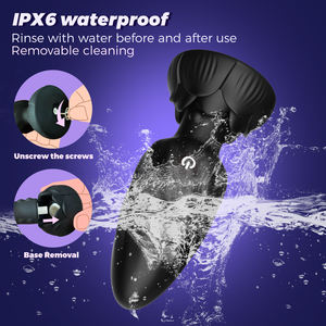 10 Frequency RC Vibrating Silicone Butt Plug Expansion Stimulating Swinging Rotating Anal Plug <b>Vibrator</b> for A - Product Image 4