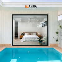 WANJIA Villa Fenêtres modernes insonorisées personnalisées Fenêtres en aluminium Fenêtre fixe en verre Fenêtres en aluminium