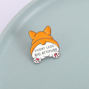 Broche de Perro Corgi con Patas Cortas y Gran Personalidad, Pin de Esmalte, Broche de Animal de Dibujos Animados, Insignia para Mochila, Solapa, Joyerí<span class=keywords><strong>a</strong></span>, Regalos - Product Image 1
