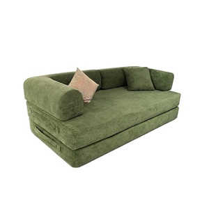 Hot Sale Modern Luxury Linen <b>Folding</b> Sleeper Couch Set, Vacuum Compressed for Living Room & Apartment Furnishing - Product Image 1