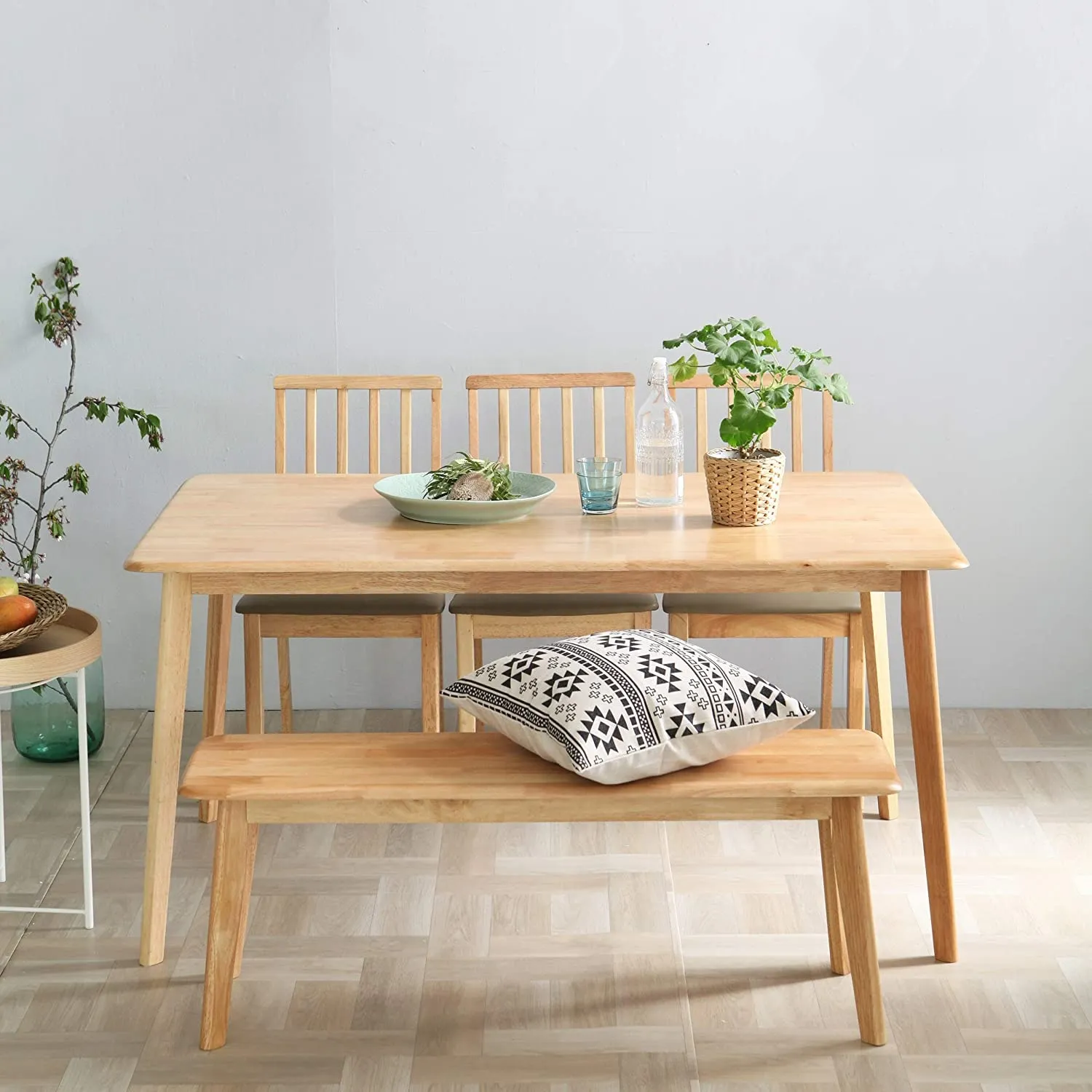 Modernes Wohnzimmer Esstisch Eichenholz Design Tischset