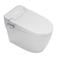 WC intelligent moderne automatique à double chasse, avec cuvette carrée en céramique, bidet intégré, à poser au sol, pour salle de bain domestique