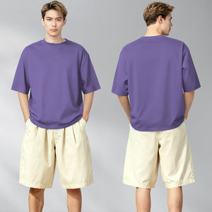 เสื้อยืดผ้าถักเนื้อหนาผสมโพลีเอสเตอร์/คอตตอนสำหรับผู้ชาย คุณภาพสูง พร้อมลายพิมพ์แบบกำหนดเอง ขายส่ง - Product Image 4