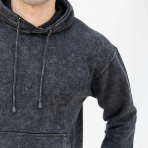 Sweat-shirts à capuche pour hommes en denim délavé, vente en gros, faible MOQ, nouveau design, best-seller, sweat-shirts à capuche en denim délavé pour adultes à prix avantageux - Product Image 2