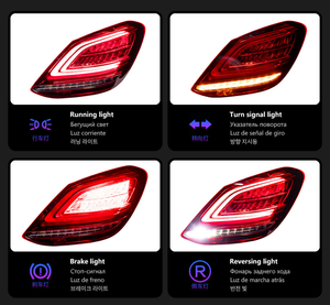 Nuevas Luces Traseras Rojas Modificadas para Clase <span class=keywords><strong>C</strong></span> W205 2015-<span class=keywords><strong>2022</strong></span>, Luces Traseras LED Secuenciales, Conexión Plug and Play - Product Image 2