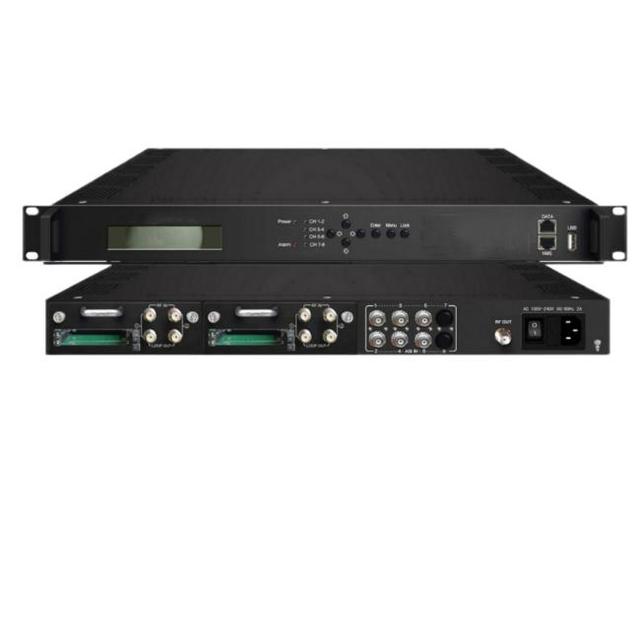 HONDAO TNDM2408A DVB-C to DVB-T RF to ASI Converter QAM Transmodulator with 1 Year Warranty for FTTH/IP Network Made in China