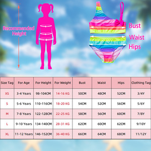 Conjunto de Traje de Baño de Dos Piezas de Poliéster con Estampado de Dibujos Animados para Niñas, Estilo Bruja, Moda de Playa de Verano, para 2-4 y 4-6 Años, Éxito de Ventas Transfronterizo - Product Image 4